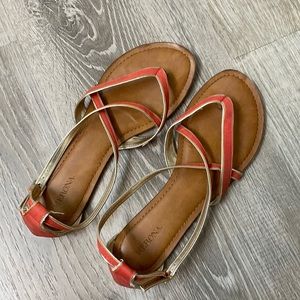 Orange Merona strappy sandal